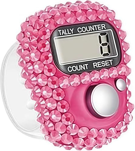 Clockjuan Digitaler Tally Counter, Elektronischer Fingerzähler mit LCD-Display, tragbarer Golfzähler, Leichtathletik- und Feld-Rundenzähler