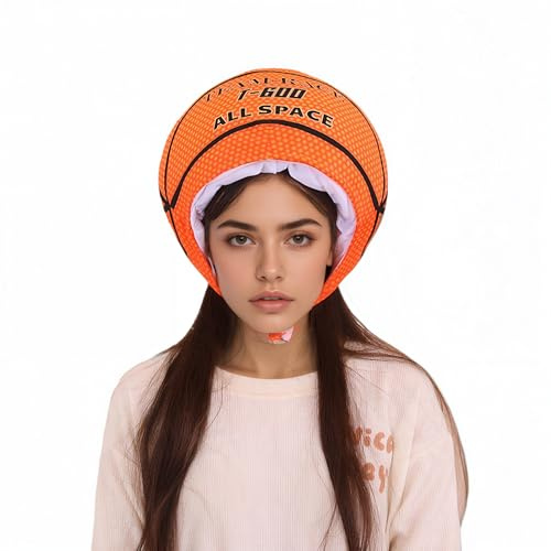 Faxianther Thick Padded 3D Sports Ball Hats Men Women Funny Plush Stuffed Badminton Basketball Rugby Soccer Hooded Hats Caps