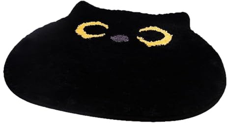 Opdestn Katzen Teppich,Bereichsteppich Katze | 50x55 cm Weicher Antirutsch Teppich Für Boden Haus Bad Küche Dusche,Für Wohnung Schlafzimmer Küche Fußmatte