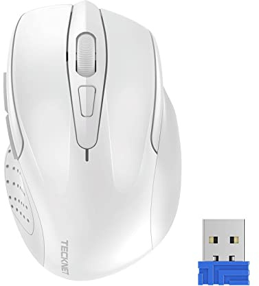 TECKNET Pro Wireless Mouse, 2600 DPI, 5 Adjustment Levels, 2.4G Ergonomic Optical Mice,30 Month Battery Life, Computer Mouse for Laptop, Windows, Chromebook, 6 Button Mouse, 36 Month Warranty