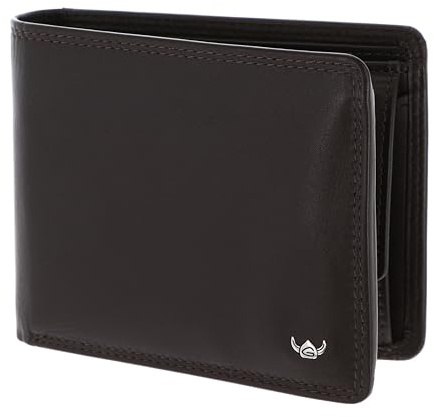 Golden Head Leder Geldbörse Polo RFID Protect Scheintasche 1427 Dunkelbraun