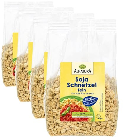 Alnatura Bio Soja Schnetzel Fein, 150g (Packung mit 4)