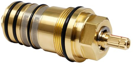 Mocifa 94282000 Cartuccia Termostatica Doccia in Ottone Unità di Controllo della Temperatura 3/4 Cartuccia Termostatica Ricambio Adatta per Doccia Hansgrohe Ecostat, Termostati per Vasca a 2 e 3 Fori