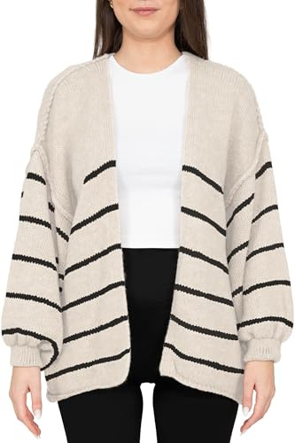 Reichstadt Damen Oversized Cardigan 25RSW088 Beige One Size