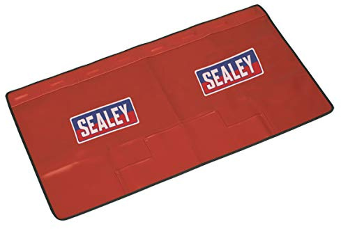 Sealey VS856 Magnetic Workshop Wing Cover With 4 Pockets, Red