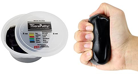 CanDo® TheraPutty antimicrobien - Pâte à malaxer - noir (très élevé)