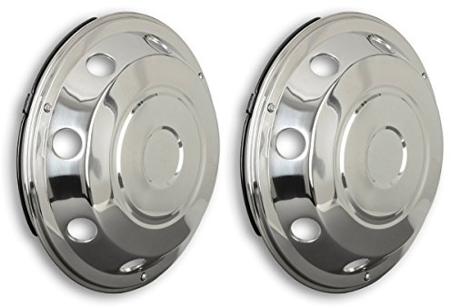 2X gewölbte 17,5 Edelstahl Radzierblende universell passend für LKW, Transporter etc. 17,5 Zoll~