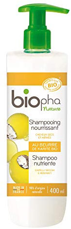 Biopha Nature Pflegendes Shampoo für alle Haartypen – Olivenöl & Bio-Sheabutter – gepflegtes und glänzendes Haar – Eine Tube mit 400 ml