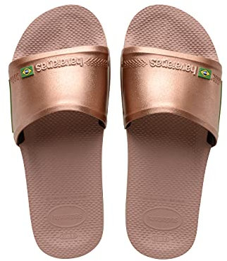 Havaianas Old Slide Brasil, Infradito Unisex - Adulto, Crocus Rose Golden Blush, 45/46 EU