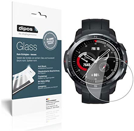 dipos I 2X Protection ecrán Compatible avec Honor GS Pro Smartwatch (48mm) Verre Souple Film Protecteur 9H