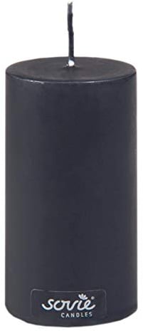 Mank Stumpenkerze Schwarz, Ø 50 x 100 mm - Brenndauer ca. 28 Stunden