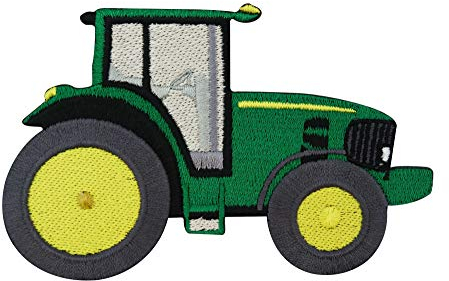 Finally Home Gelb Grüner Traktor Patch zum Aufbügeln | Trecker Patches, Bügelflicken, Flicken, Aufnäher für Kinder