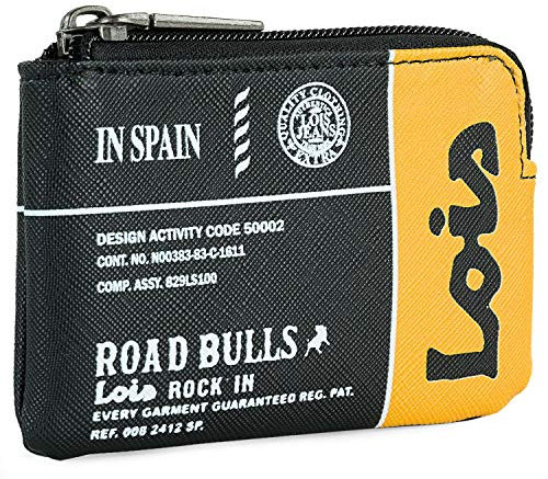 Lois - Schlüsseltasche - Münzbeutel - Mann Schlüsselanhänger - Schlüsseletui mit Reißverschluss RFID - Schlüssel Tasche - Autoschlüssel, Schwarz