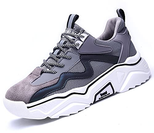 Annvia Sicherheitsschuhe Damen S1 Leicht Arbeitsschuhe Herren Stahlkappenschuhe Atmungsaktiv rutschfeste Schutzschuhe Sneaker mit Stahlkappen weiß Grau größe 40