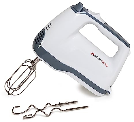 Melchioni Family | Elektrische Rührwerk MONTERO NEW, mit 5 Geschwindigkeiten und 2 Schneebesen und 2 Knethaken, 250W