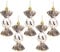 Christmas Concepts® Pack of 5-110mm Large Sweet Shaped Baubles - Shiny & Glitter Decorated - Christmas Baubles (Rose Gold)