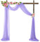 Tüll Fotovorhang Hintergrund Vorhäng,Hochzeitsbogen Deko Tüllstoff Hochzeit Bogenvorhäng Freihandbogen Querbehang Deko Gardinen Vorhang für Babyparty Party Hochzeit Torbogen Zeremonie,70*550cm Lila