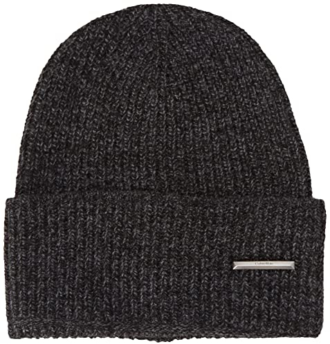 Calvin Klein Pyramid Plaque Beanie CK Black