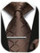 Enlision Braun karierte Herren Krawatte und Einstecktuch mit Krawattenklammer Set Business Hochzeit für Herren Krawatte & Einstecktuch & Krawattennadel Sets,Braun