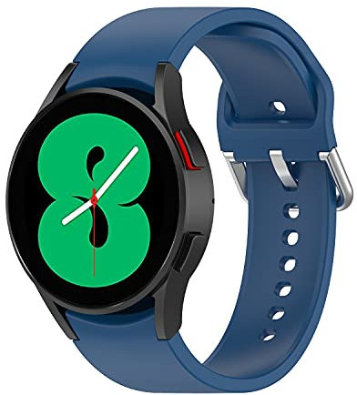 Wownadu 20mm Cinturini Compatibile per Samsung Galaxy Watch 6/5 / 4 (40mm 44mm), Galaxy Watch 3 41mm Cinturino Silicone Regolabile Donna Uomo Blu (Nessun Watch)