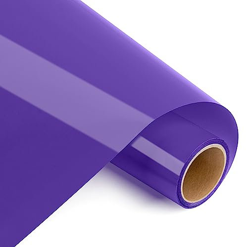 Prime Vinyl Heat Transfer Vinyl 12 x 4ft Iron On Vinyl for T-Shirts, Purple HTV for Silhouette Cameo, Cricut Maker, Heat Press Vinyl for Clothes, Hats, Pants, Other Fabrics