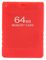 PS2 Memory Card 64MB High Speed Game Console External Data Storage Card for Playstation2 Standard and Slim Line Version All Game (Red)