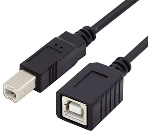 chenyang Câble d'extension USB 2.0 type B mâle vers femelle pour imprimante scanner 20 cm
