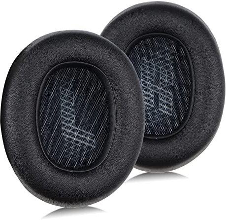 SINOWO Cuscinetti auricolari di ricambio per cuffie JBL E65 E65BTNC / Duet NC/Live 650BTNC Live 660 BTNC, con isolamento acustico in memory foam (morbida pelle proteica, nero)