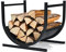 GYMAX Range-bûches Intérieur avec Poignées, Porte-bûches en Métal, Support pour Bois de Chauffage en Forme U, Charge 30 kg, pour Extérieur, 43x36,5x39,5CM