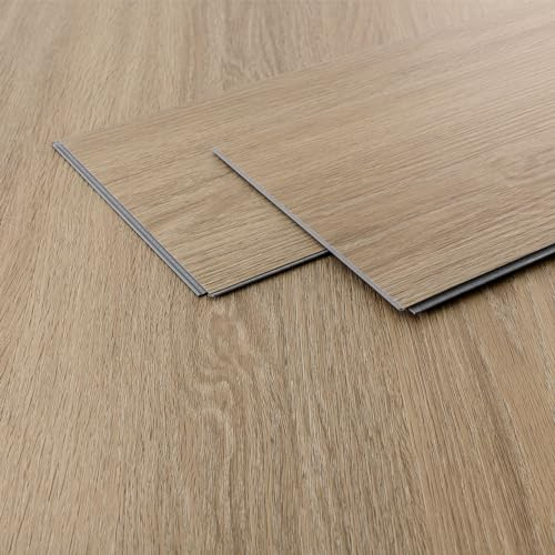 ML-Design Suelo de Vinilo PVC Instalación Mediante Sistema de Click 21 Lamas Vinílicas de Aspecto Madera Roble Golden Hour 122x18cm Grosor 4,2mm, 4,62m² Antideslizantes Impermeables Clase de Carga 34