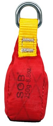 SOB Wurfbeutel Wurfsack Schleudersack Kletter Wurftasche für Baum Arbeiten Bergsteigen (Rot, 250g)