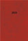 Zettler - Buchkalender 2025 rot, 14,5x21cm, Taschenkalender mit 392 Seiten im wattiertem Kunststoffeinband, 1 Woche auf 1 Seite, Tages- und Wochenzählung und internationales Kalendarium