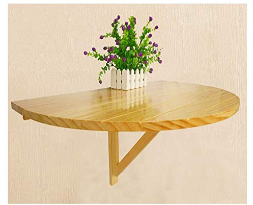 asdchZen Klapptisch, Halbrunder Wandtisch Für Die Küche, Esstisch, Freizeittisch Für Kinder, 80 X 40 cm, Platzsparend (Weiß)