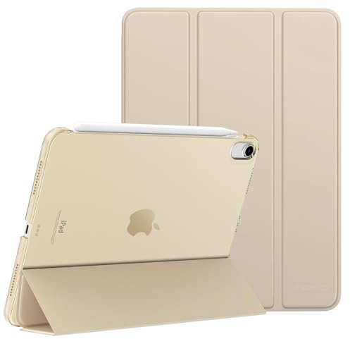 MoKo für iPad Air 11 Zoll Hülle (M3 2025 / M2 2024), iPad Air 5/4 Generation Hülle 2022/2020 10,9, Smart Schlanke Transluzente Harte PC Rückseite Schutzhülle,Unterstützt Touch ID, Lehm