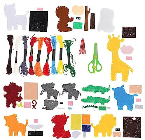 Abaodam Nähset Diy Filz Tiere Für Junge Mädchen Basteln Dschungel Tier Ornament Crafting Spielzeug Filzanhänger Bastelspielzeug Für Erwachsene Und Junge Mädchen
