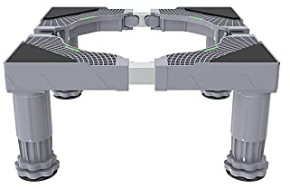 OUSIKA Adjustable Base Washer Tumble Dryer Base Stand Under Counter Ice Maker Rack Length/Width 42-66cm Refrigerator Holder Bracket Height 19-22cm Air Conditioner Base