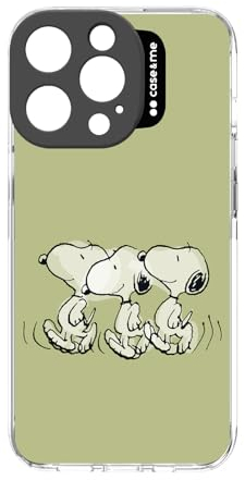 case&me Peanuts iPhone 14 Pro Max Hülle, iPhone Snoopy Schutzhülle, Kameraschutz, Geschützte Tasten, Grün