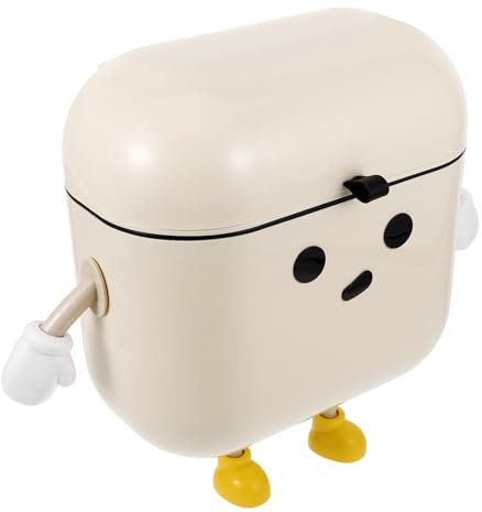 Alipis Cubo de basura colgante con tapa lindo cubo de basura de cocina de 9 L Cubo de basura de cocina Contenedor de basura de alimentos debajo del fregadero Pequeño cubo de basura para puertas de