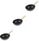 Amosfun 3 Pezzi Tradizionale Piccolo Wok in Stile Giapponese Padella in Ferro Manico Comodo Per Una Facile Cottura