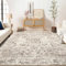 PONY DANCE Boho Teppiche Wohnzimmer 160x230 cm Weiche und Flauschige Kurzflor Teppich Waschbar in Waschmaschine für Schlafzimmer/Büro, Braun