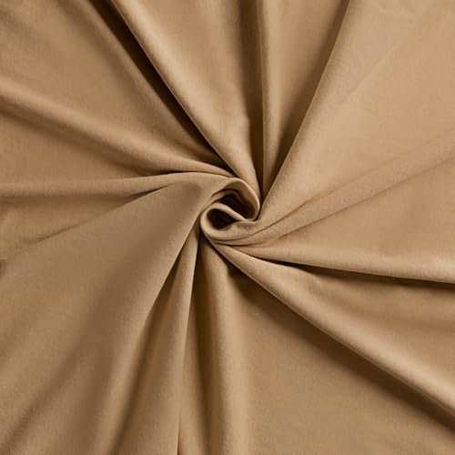 VelvetHome Spannbettlaken 200x220 cm 100% gekämmte Baumwolle Markenqualität Oeko-TEX 100 Bettlaken Spannbetttuch Jersey 200x220 Sand