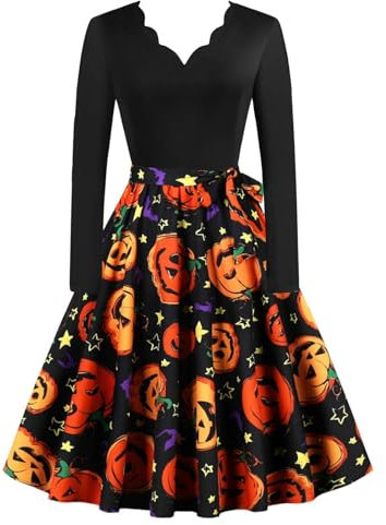 Halloween Zauberstern Strickkleid Halloween Brautkleider FüR Kleine Frauen Halloween Maxikleid Schwarz Weiß Halloween Festliche Kleidung FüR Damen Ab 60 Halloween Brautkleider Halloween