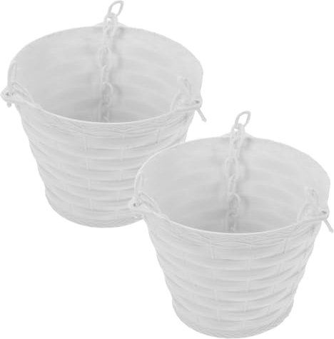 Mipcase Lot de 2 pour Pots de Fleurs Artificielles pour Décoration Intérieure/extérieure pour Une Suspension Facile