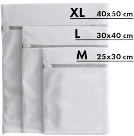 MagicWipe® Mesh Laundry Bags for Washing Machine - 3Pcs Washing Bags for Laundry - Washing Machine Bags with Zip for Clothes, Socks, Shoes, Underwear, Bra