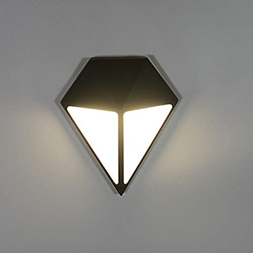 Applique Parete Esterni a LED 12 W, Moderna, Creativa, in muratura, Design IP54, Impermeabile, Realizzata in Alluminio, Paralume in Acrilico, Bianco Caldo 3200 K, Portico, corridoio, Cortile, recinzi