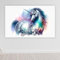 timalo® XXL Poster Mädchenzimmer Einhorn Aquarell personalisiert mit Namen | Bild für die Wand | Wandbild für Kinder Mädchen Kinderzimmer Wunschname | child15-B100xH61cm