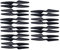 20PCS Propeller für Hubsan H501S H501A H501C H501M H501Spro MJX B3 Bugs 3 B3H B2W F17 F100 HS700 D80 Luftbildfotografie RC Drohne Ersatzblatt Zubehör (Schwarz)