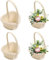 4 Stück Blumenmädchenkorb, Wicker Blumenmädchen Korb Für Hochzeiten, Kleine Weiden Rattan Korb Mit Griff, Rattan Blumenkorb, Aufbewahrungskörbe Für Hochzeit, Ostern Dekoration