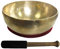 Therapeutische UNIVERSAL KLANGSCHALE ca. 350-400g 11-13cm Handarbeit Nepal 3-tlg Klangmassage Set Klangtherapie + Entspannung + Meditation mit Kissen + Klöppel. 70221-1