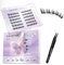 NAGARAKU Cils Auto-Adhésifs avec Pince 72 Fans Self Adhesive Lash Monobloc Flocons Fins Sans Dissolvant De Colle À Presser Réutilisables Oblique Flying Eyelash Avec Effet Eyeliner (C Curl Flying Fox)